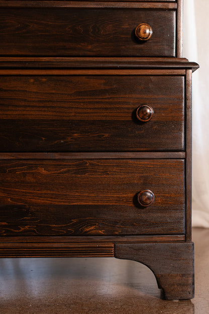 Maple Six Drawer Highboy - early to mid 1900s