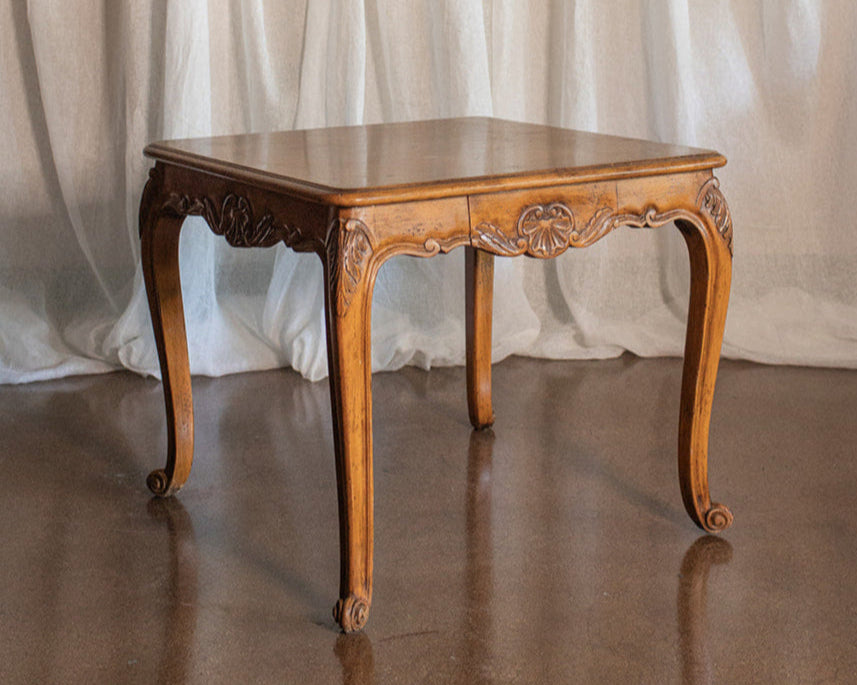 French Provincial Style Square Side/Game Table