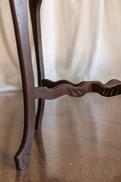 Pair of Carved Wood Side Tables