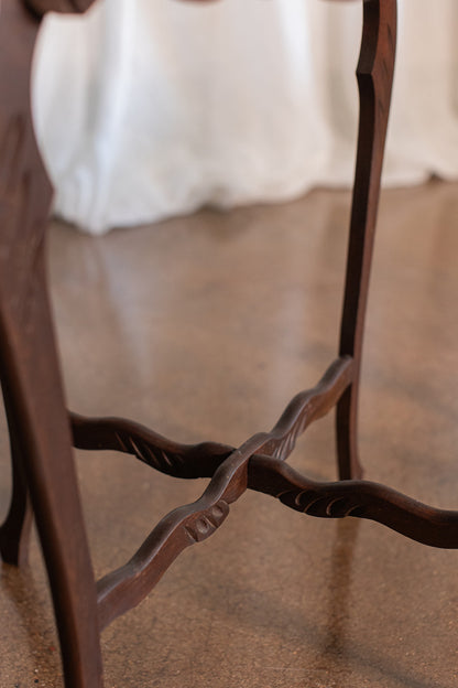 Pair of Carved Wood Side Tables