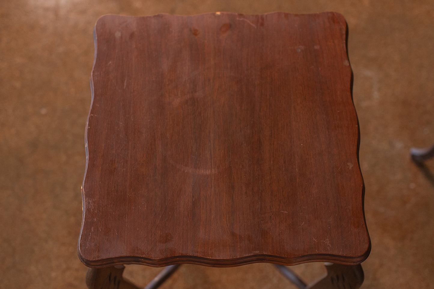 Pair of Carved Wood Side Tables