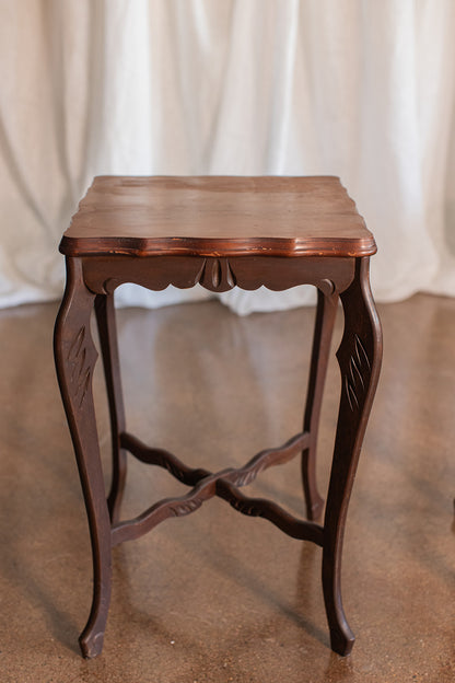 Pair of Carved Wood Side Tables