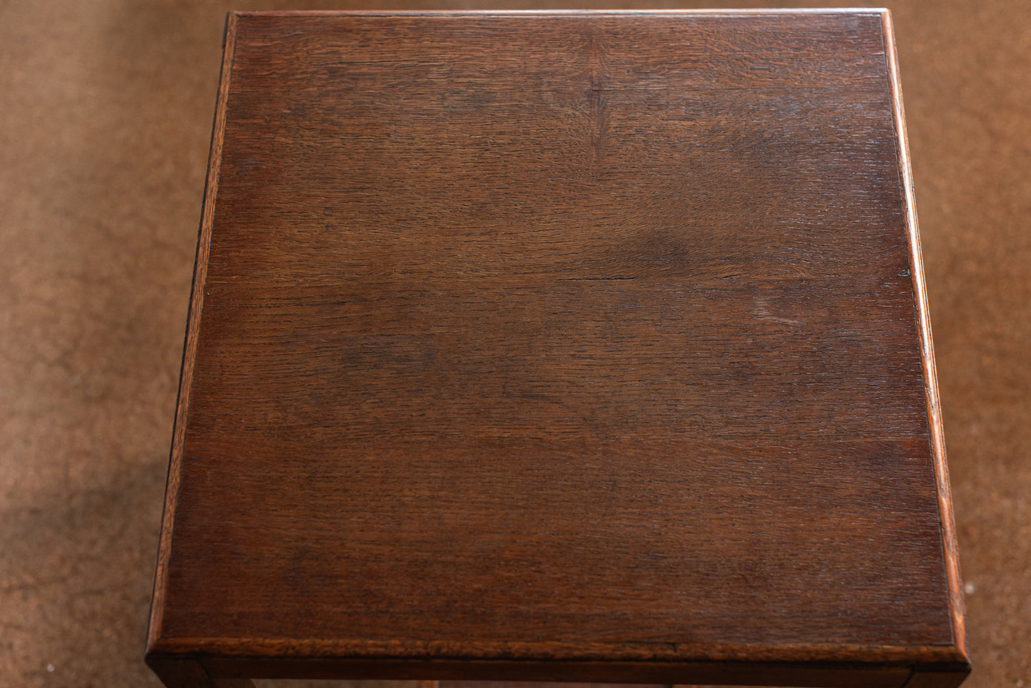 Mid 20th Century Square Two Tier Oak Side Table