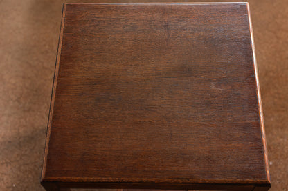 Mid 20th Century Square Two Tier Oak Side Table
