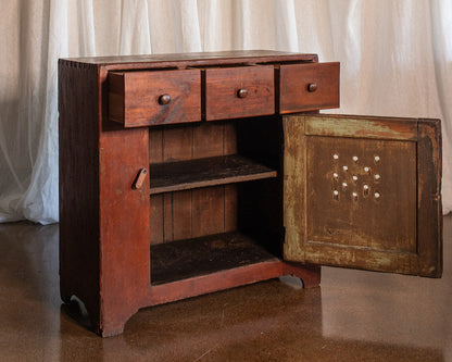 Primitive Cabinet with Ventilation Cutout Detail
