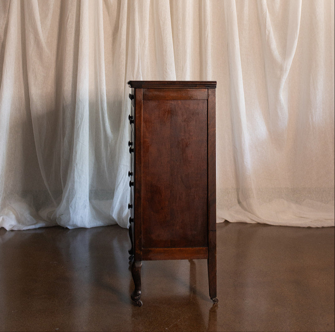 Seven Drawer 1932 Vintage Walnut Dresser