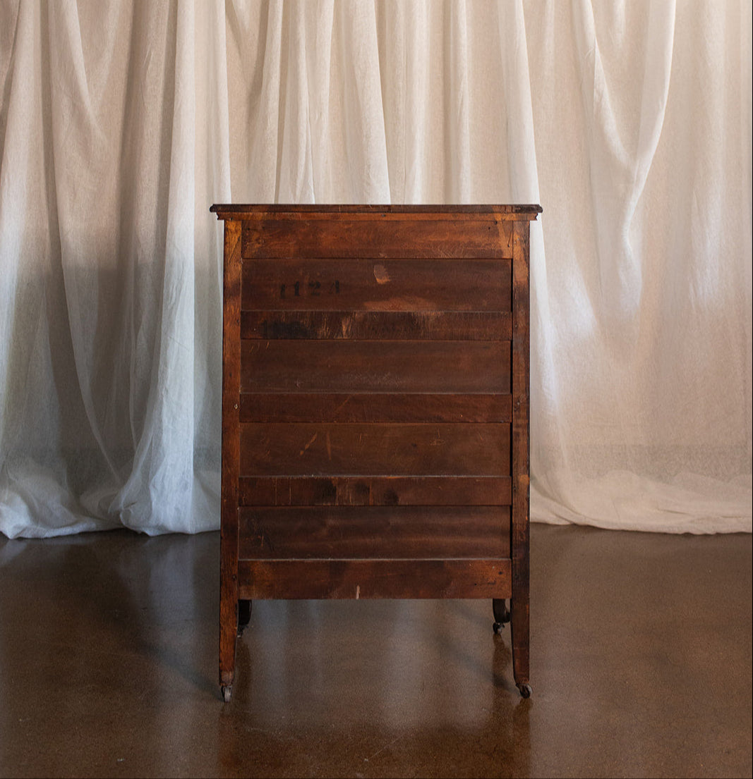 Seven Drawer 1932 Vintage Walnut Dresser