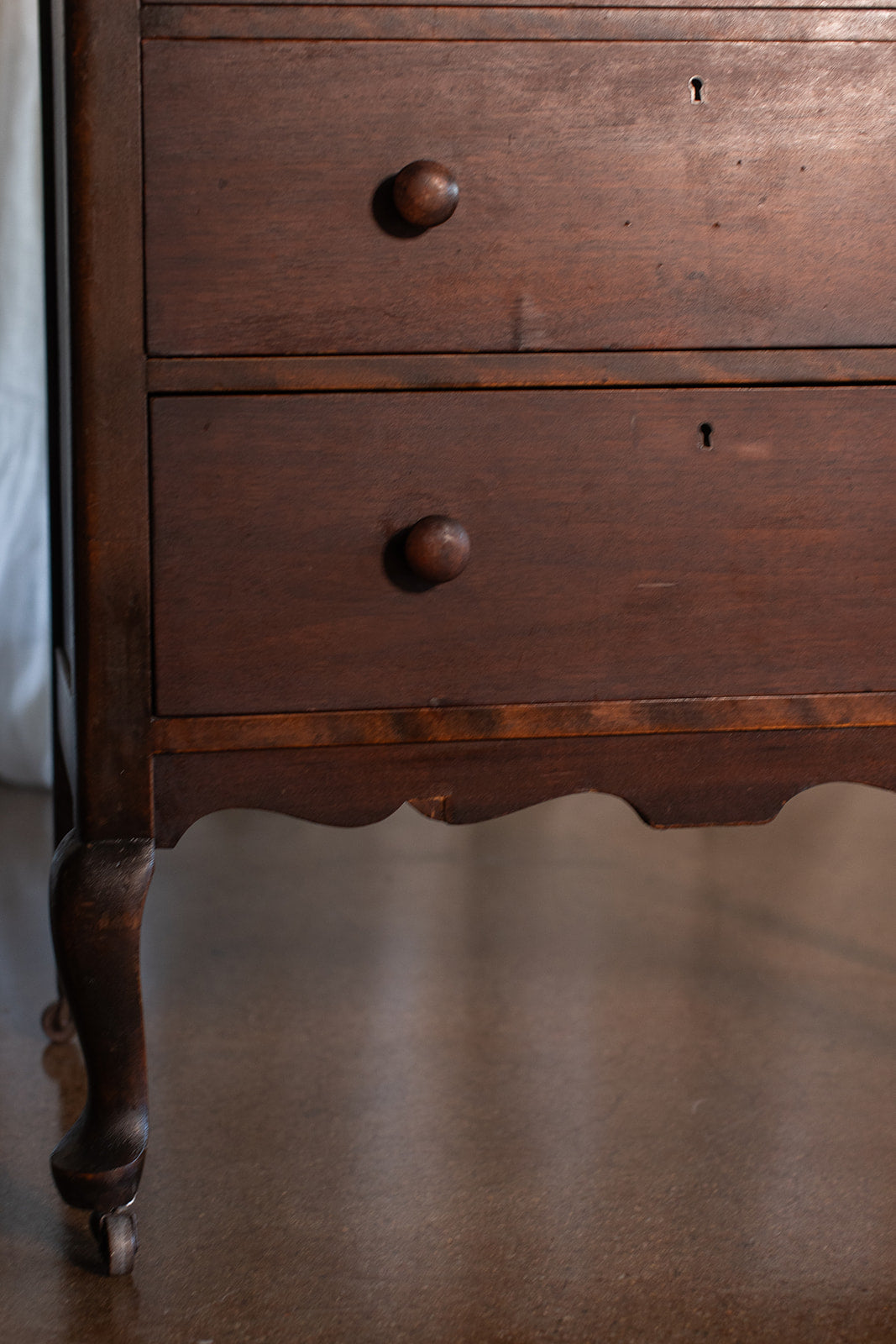 Seven Drawer 1932 Vintage Walnut Dresser
