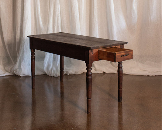 Rustic Work Table Console with Drawer