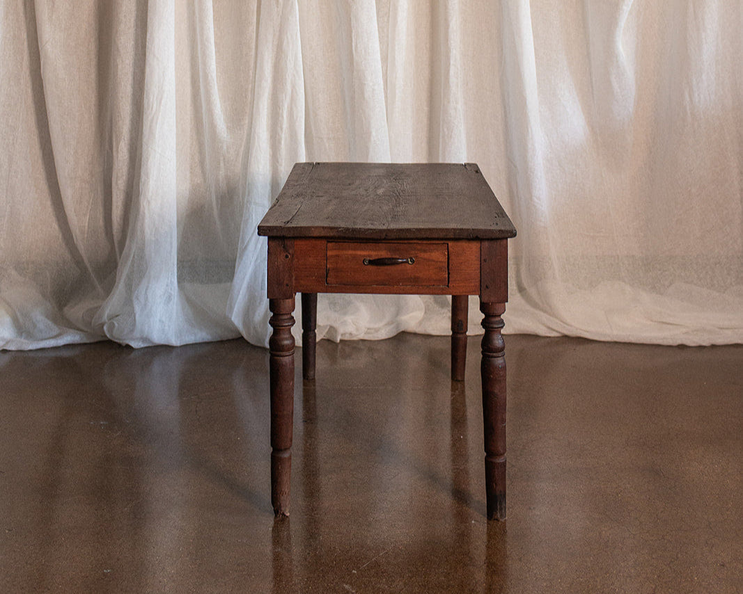Rustic Work Table Console with Drawer