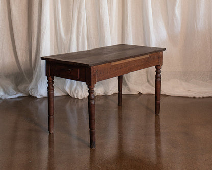 Rustic Work Table Console with Drawer