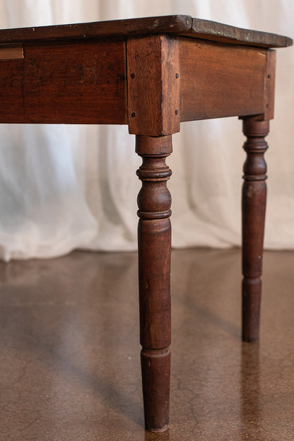 Rustic Work Table Console with Drawer