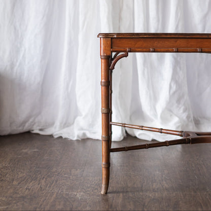Faux Bamboo Table with Leaf