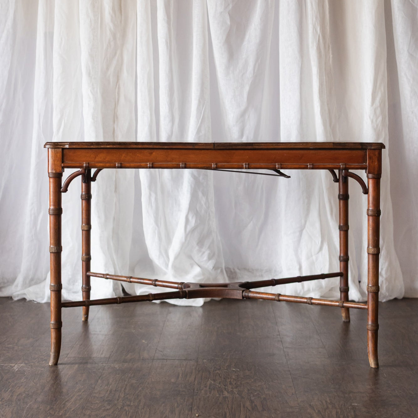 Faux Bamboo Table with Leaf