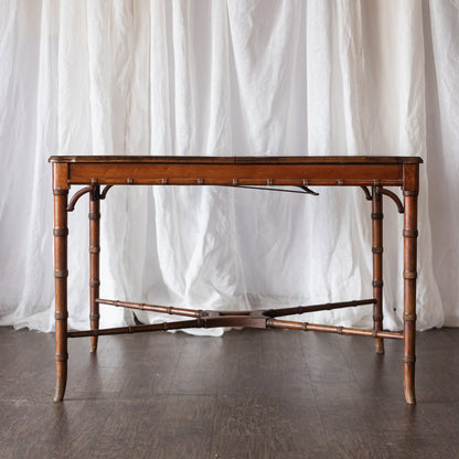 Faux Bamboo Table with Leaf