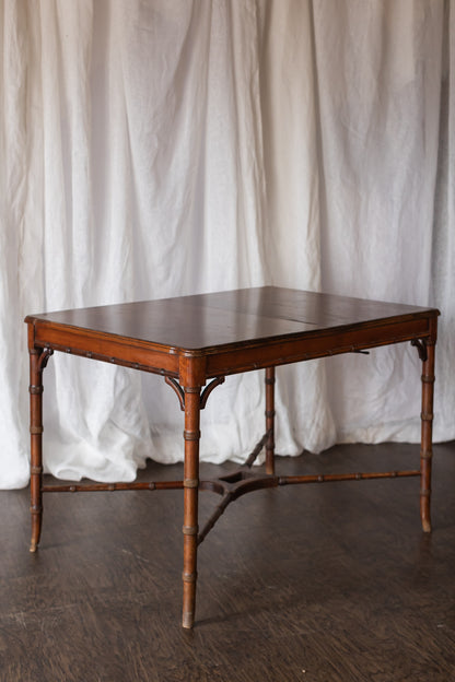 Faux Bamboo Table with Leaf