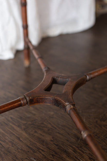 Faux Bamboo Table with Leaf