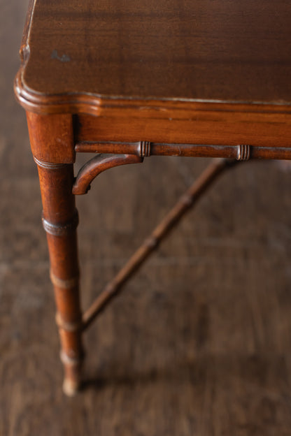 Faux Bamboo Table with Leaf