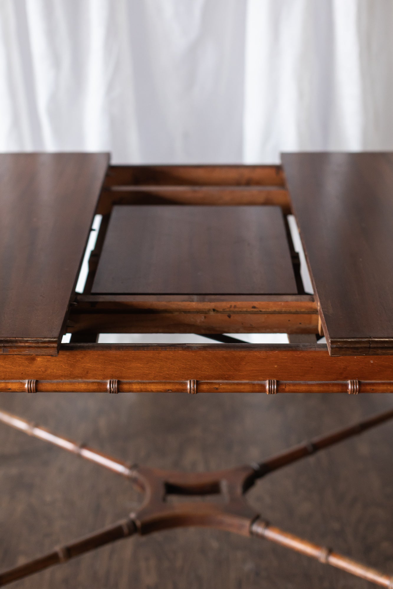 Faux Bamboo Table with Leaf