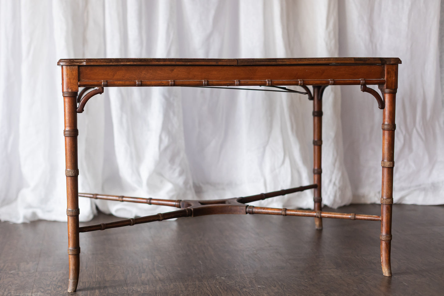 Faux Bamboo Table with Leaf
