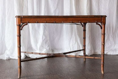 Faux Bamboo Table with Leaf