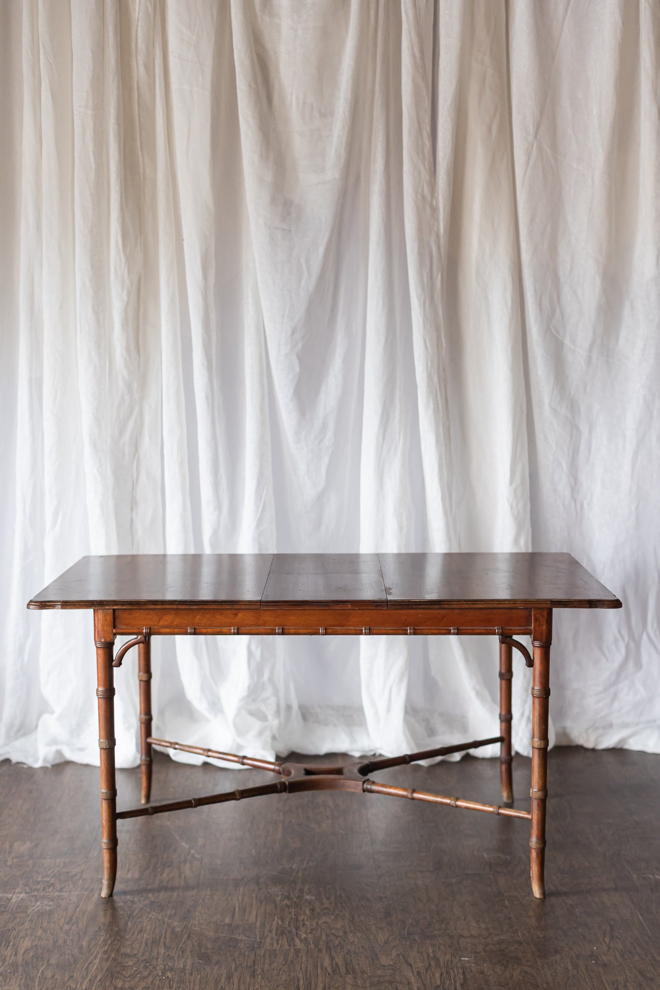 Faux Bamboo Table with Leaf