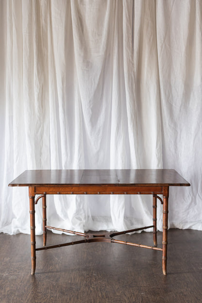 Faux Bamboo Table with Leaf