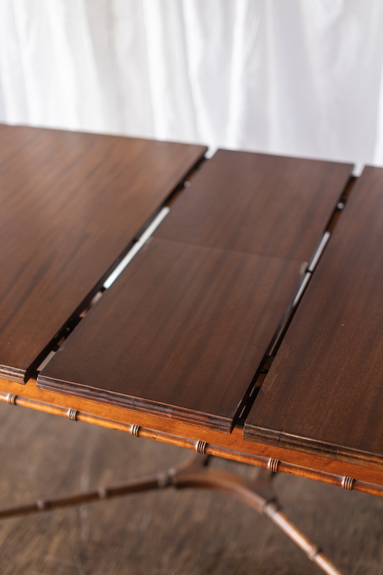 Faux Bamboo Table with Leaf