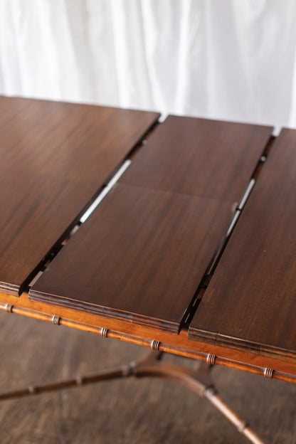 Faux Bamboo Table with Leaf