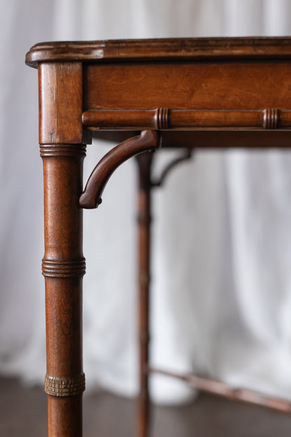 Faux Bamboo Table with Leaf