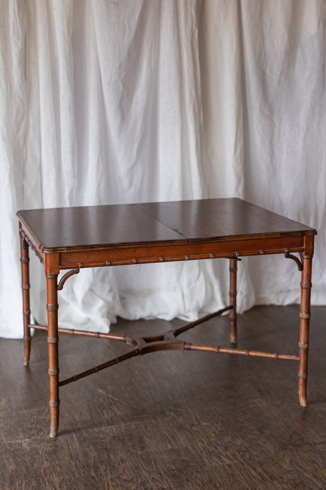 Faux Bamboo Table with Leaf