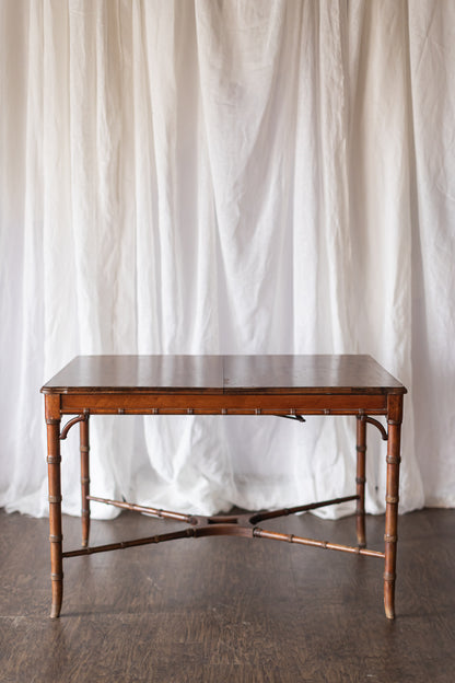 Faux Bamboo Table with Leaf