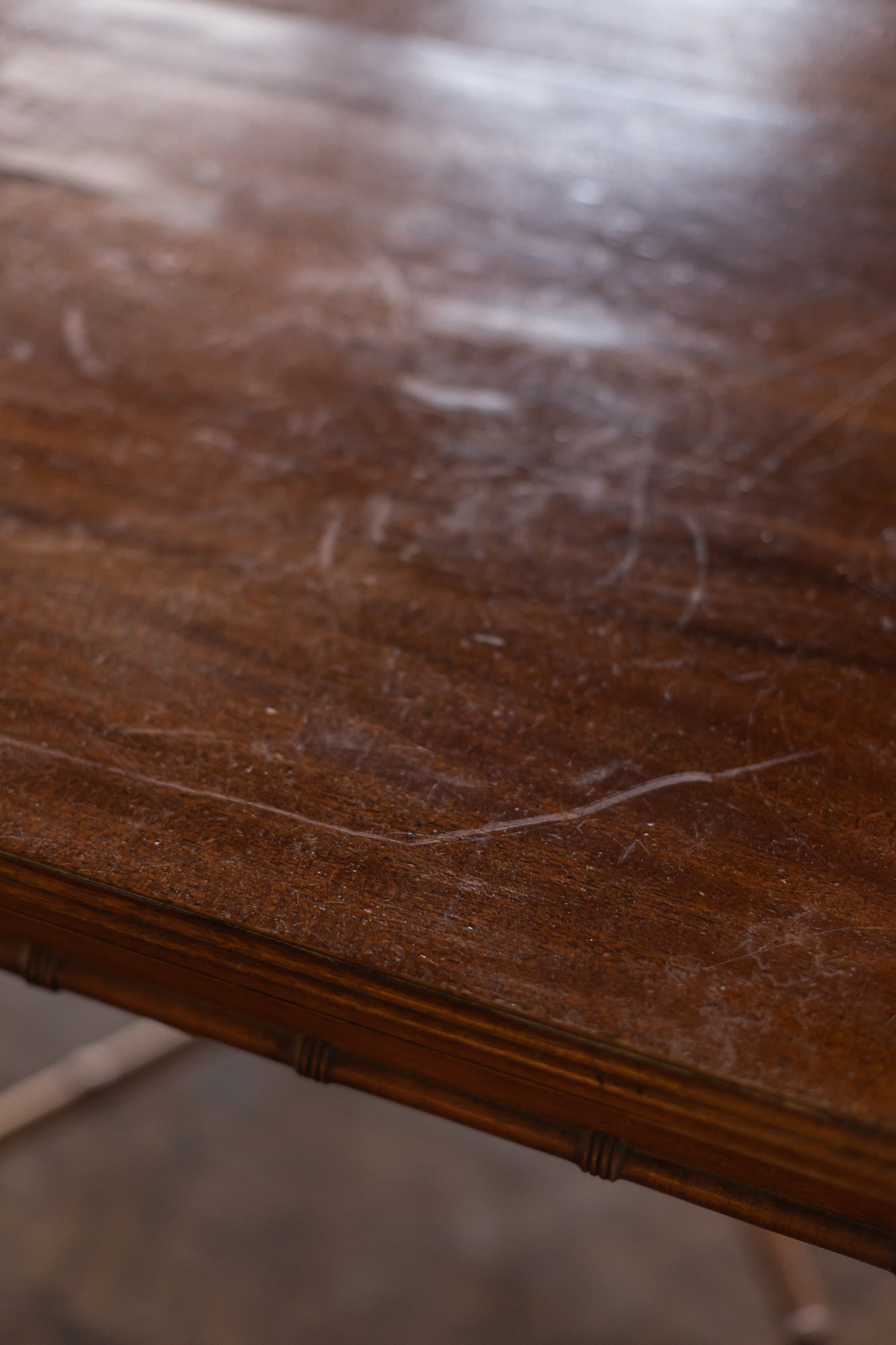 Faux Bamboo Table with Leaf