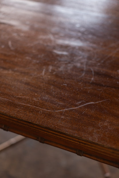 Faux Bamboo Table with Leaf