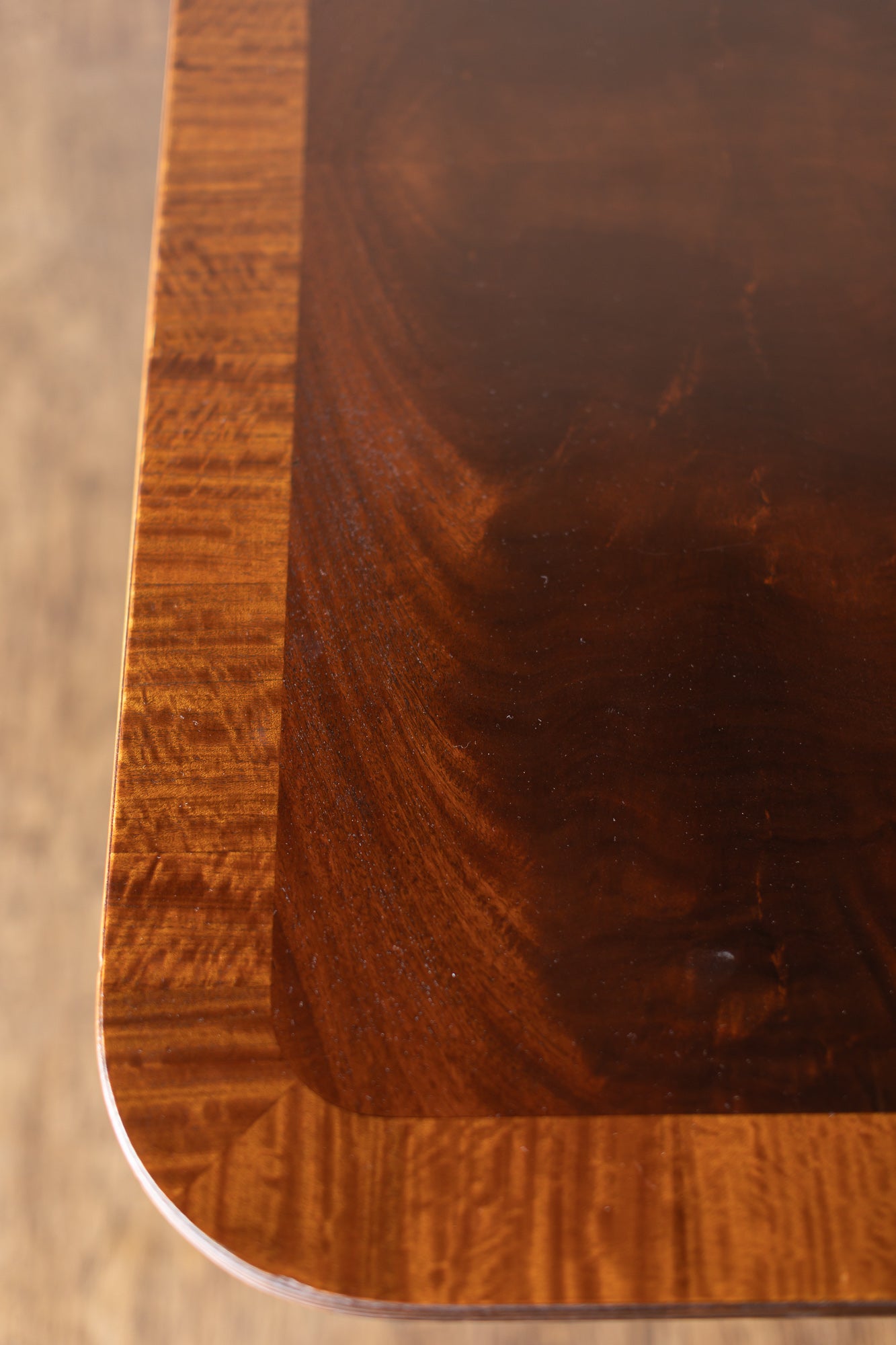 Mahogany Drop-Leaf Pedestal Table with Brass-Capped Feet
