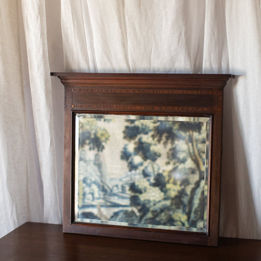 Mahogany Framed Mirror Inlay Detail