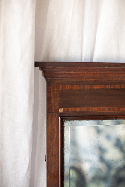 Mahogany Framed Mirror Inlay Detail