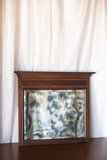 Mahogany Framed Mirror Inlay Detail