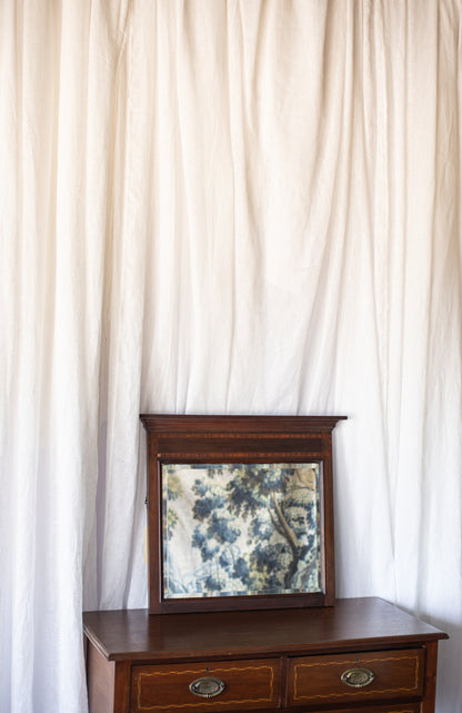 Mahogany Framed Mirror Inlay Detail