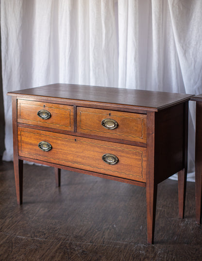 Sister Pair of Wooden Nightstands-Early 20th Century