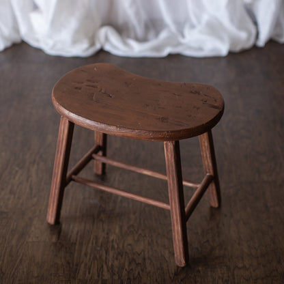 Wooden Kidney Shaped Stool
