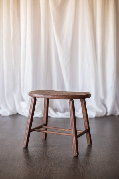 Wooden Kidney Shaped Stool