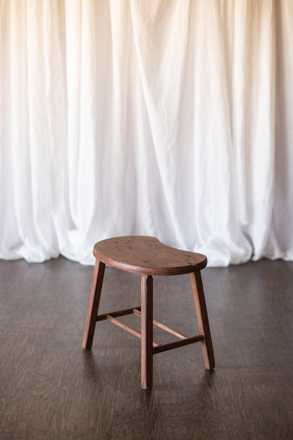 Wooden Kidney Shaped Stool