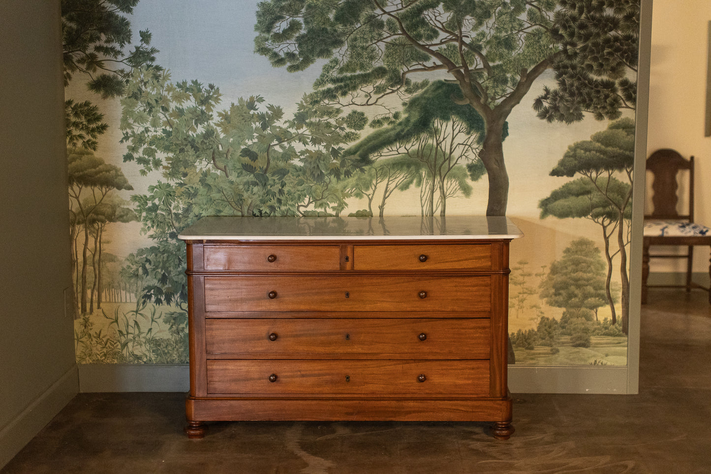 Louis XV Marble Top Chest