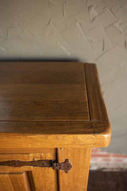 Mid 1900s Large Rustic French - Light Oak Sideboard