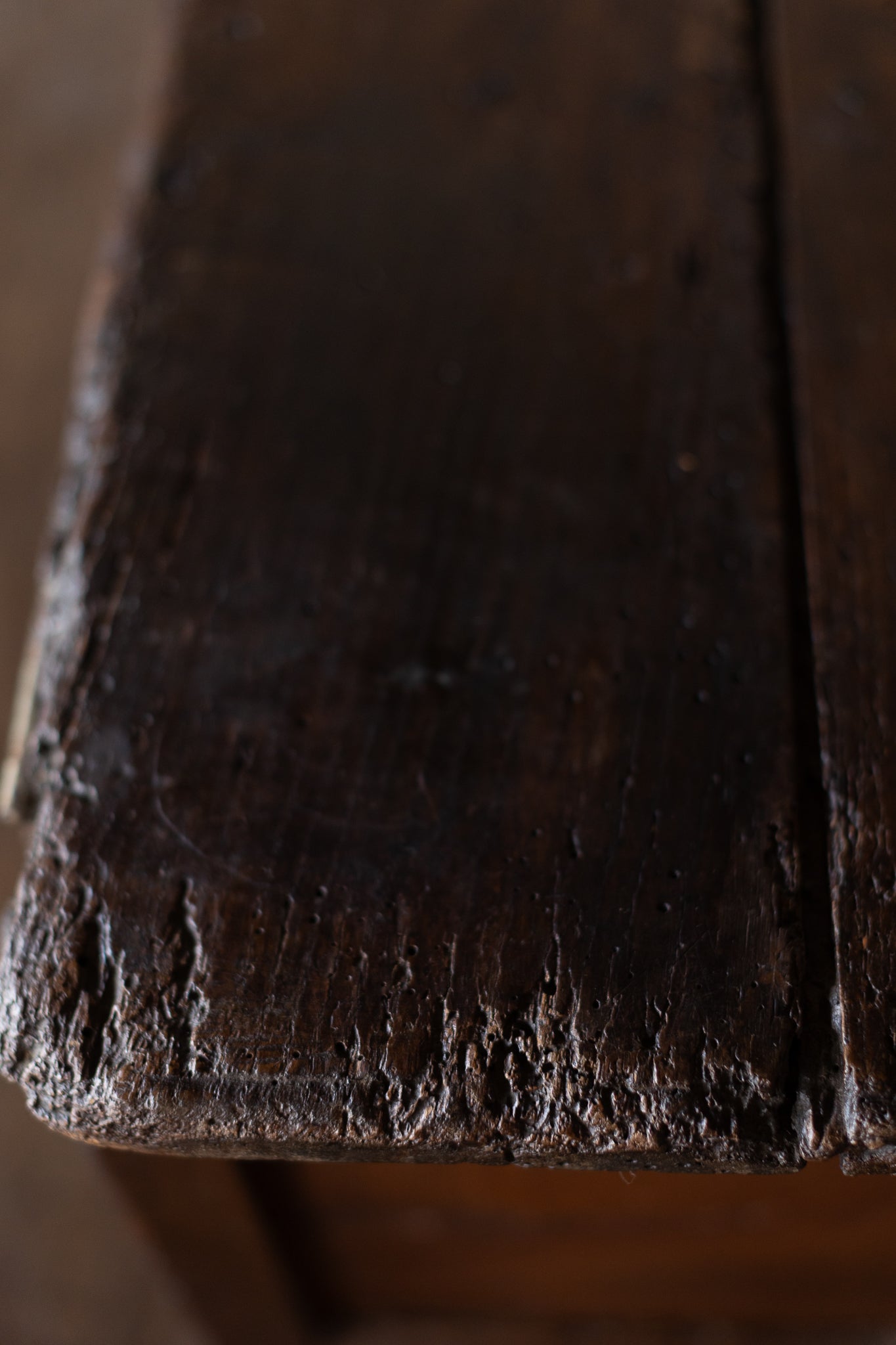 Antique European Paneled Oak Trunk
