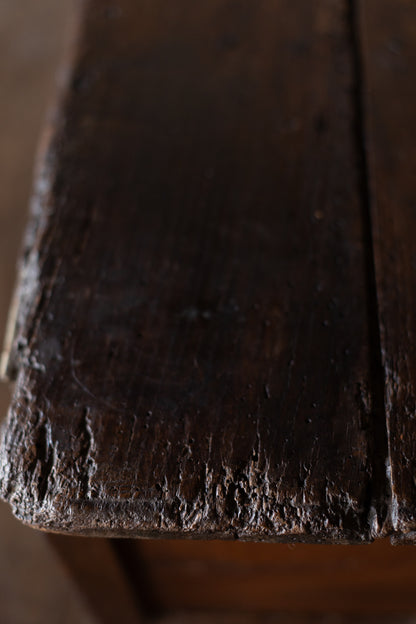 Antique European Paneled Oak Trunk