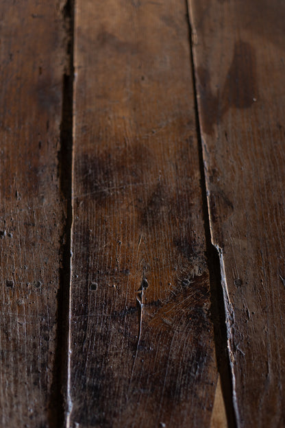 Antique European Paneled Oak Trunk