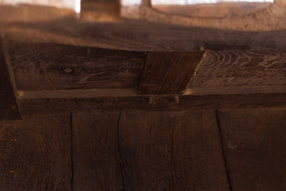 Antique European Paneled Oak Trunk