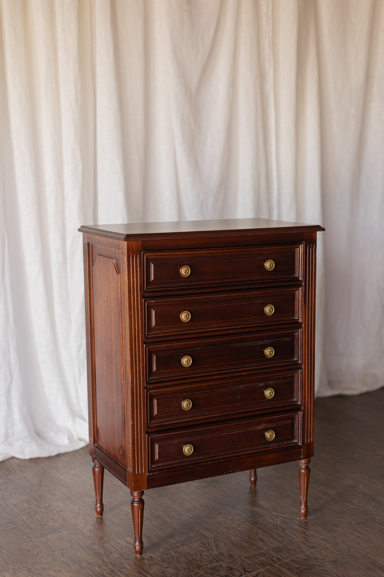 Mahogany Five Drawer Chest